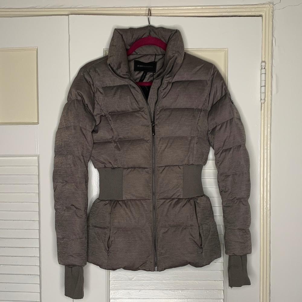 BCBG Maxazria Waist Puffer Winter Jacket
